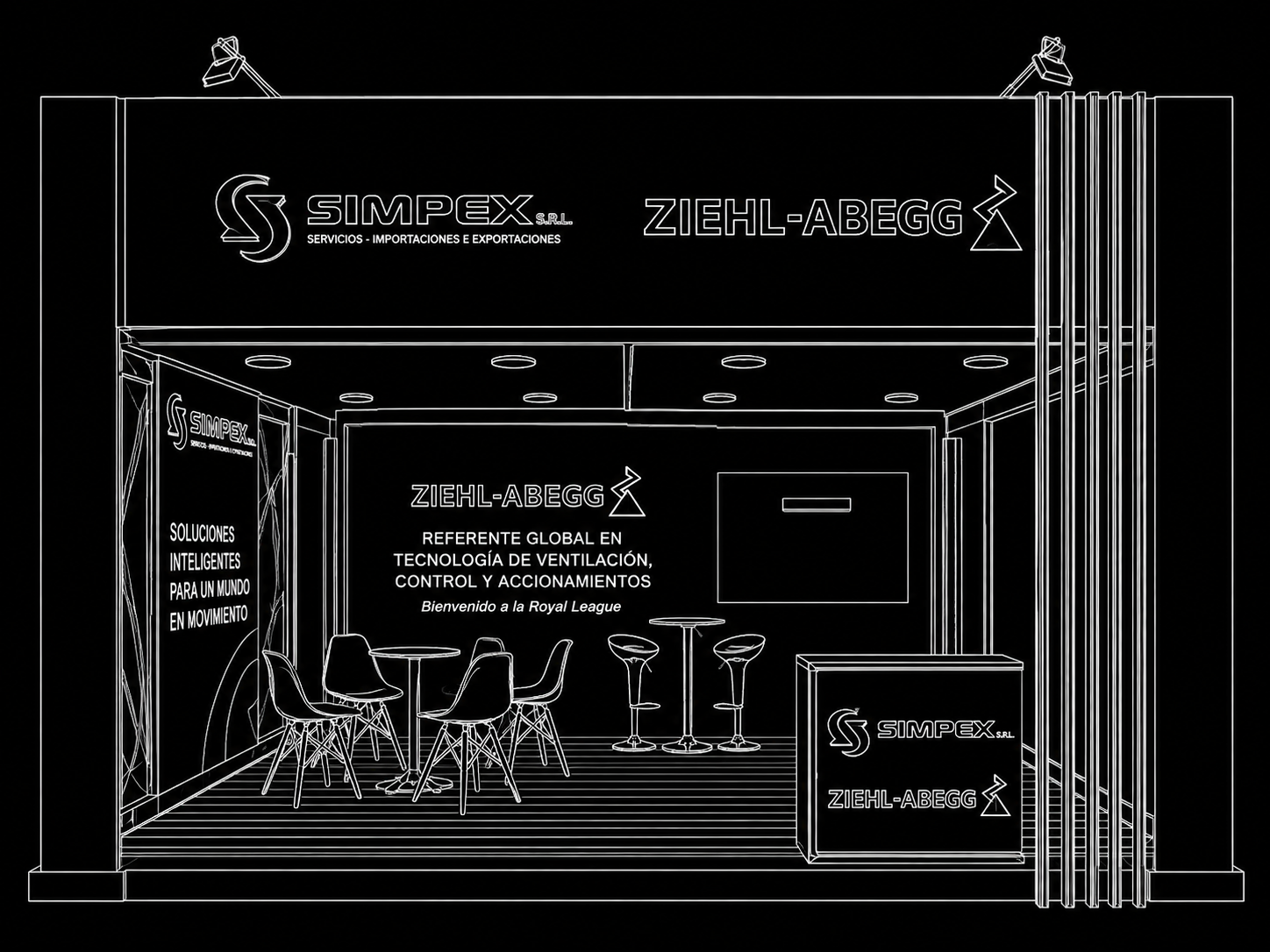 Simpex + Ziehl-Abegg - dibujo arquitectónico del proyecto